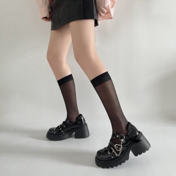 Women's Retro Platform Platform Leather Shoes - Image 5