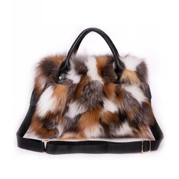 2023 New Clothing Designer Luxury Soft Fox Hair High-end Handbag Fashion Large Capacity Charm Women's Special Fur Bag - Image 4