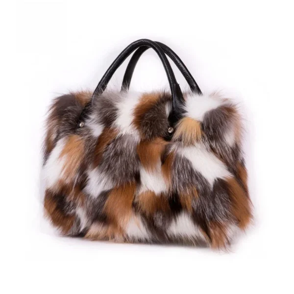 2023 New Clothing Designer Luxury Soft Fox Hair High-end Handbag Fashion Large Capacity Charm Women's Special Fur Bag - Image 2