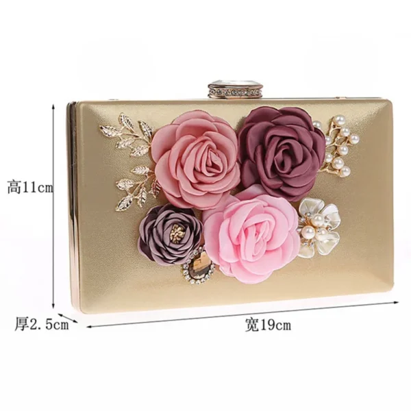 Fashion Evening Bags Purses Clutch PU Leather Cute Women Messenger Shoulder Bags  Small Square Bag Pink  Wedding Party Handbags - Image 3