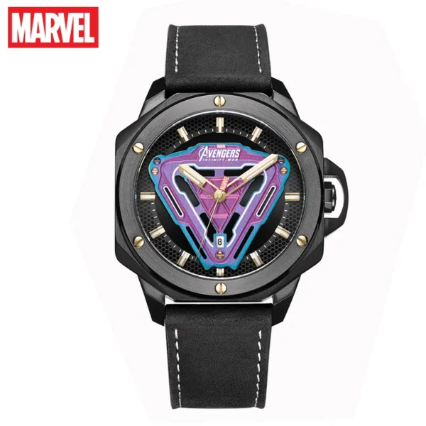 Disney Official Marvel Iron Men Stainless Steel Quartz Casual Wristwatches Energy Reactor Coated Glass 50M Waterproof New Clcok - Image 9