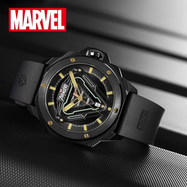 Disney Official Marvel Iron Men Stainless Steel Quartz Casual Wristwatches Energy Reactor Coated Glass 50M Waterproof New Clcok - Image 4