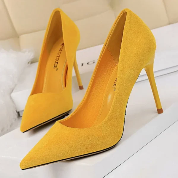 BIGTREE Shoes 2024 New Women Pumps Suede High Heels Shoes Fashion Office Shoes Stiletto Party Shoes Female Comfort Women Heels - Image 2