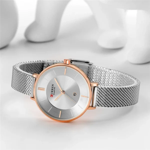 Women Watches Waterproof CURREN Quartz Wristwatches relogio feminino Fashion Watch Women Ladies Dress Analog Mesh Ladies Watches - Image 3