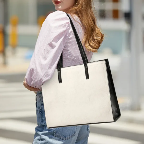 2021 Winter New Women's Bag Female Large Capacity Simplism Tote Shopper Shoulder Bags Split Leather Fashion Handbag - Image 2