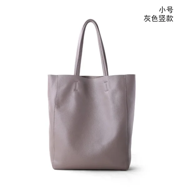 Bags women's 2020 new female handbag shoulder bag leather large toe cap leather simple fashion large capacity laptop tote bag - Image 9