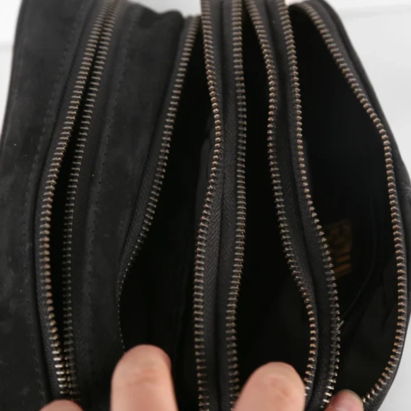 Clutch Bag Men Genuine Leather Luxury Handmade Male Casual Travel Storage Handbag Multi Zipper Square Mini Hand Bags Unisex - Image 6