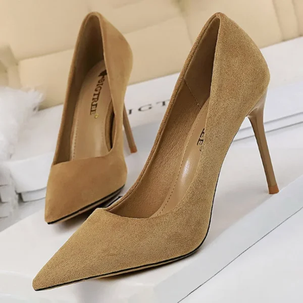 BIGTREE Shoes 2024 New Women Pumps Suede High Heels Shoes Fashion Office Shoes Stiletto Party Shoes Female Comfort Women Heels - Image 4