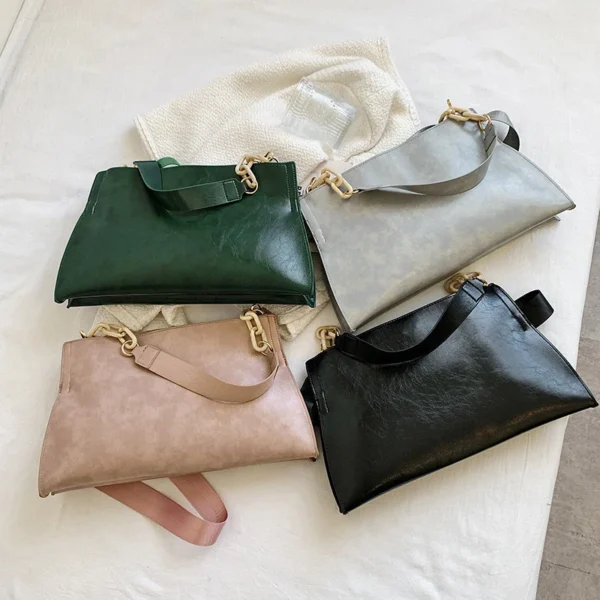 2023 New Design Handbags Women Shoulder Bag Soft Synthetic Leather Crossbody Large Capacity Fashion Female Underarm Bags - Image 4