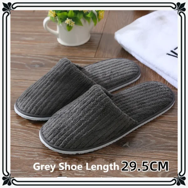 5 Pairs Winter Slippers Men Women  Hotel Disposable Slides Home Travel Sandals Hospitality Footwear One Size on Sale - Image 6