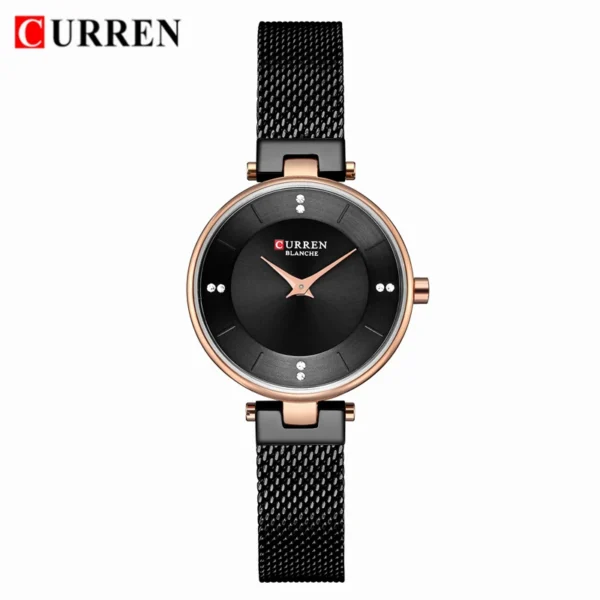 CURREN Luxury Crystal Watch Women Top Brand Classic Black Steel Mesh Ladies Wrist Watches Bracelet Girl Clock Relogio Feminino - Image 11