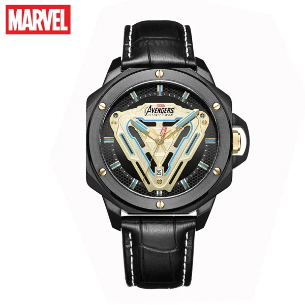 Disney Official Marvel Iron Men Stainless Steel Quartz Casual Wristwatches Energy Reactor Coated Glass 50M Waterproof New Clcok - Image 8