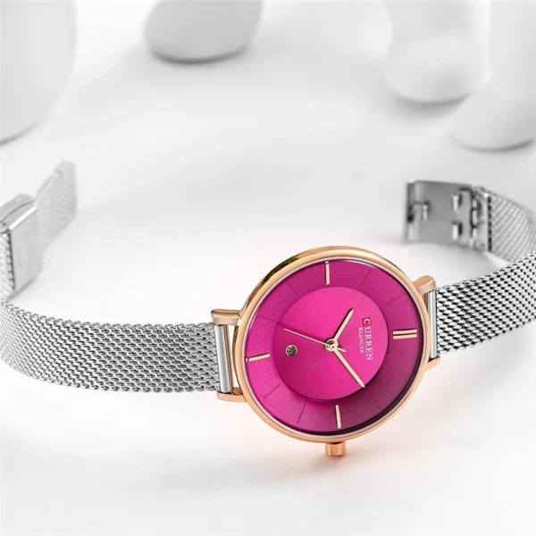 Women Watches Waterproof CURREN Quartz Wristwatches relogio feminino Fashion Watch Women Ladies Dress Analog Mesh Ladies Watches - Image 4