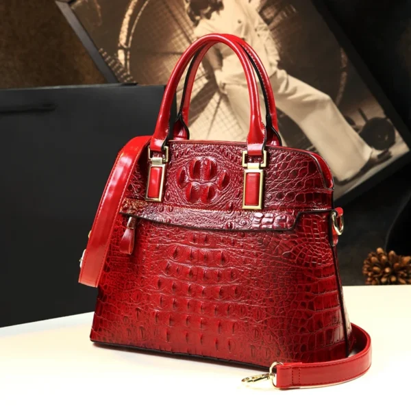 Fashion Genuine Leather Crocodile Pattern Women Bag 2022 New Women Shell Shoulder Messenger Handbag Mother Bags - Image 11