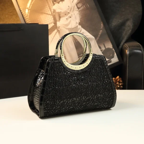 2021 New Fashion Genuine Leather Women Bag Crocodile Pattern Mother Bag Large Capacity Middle-Aged Lace Crossbody Handbag - Image 9