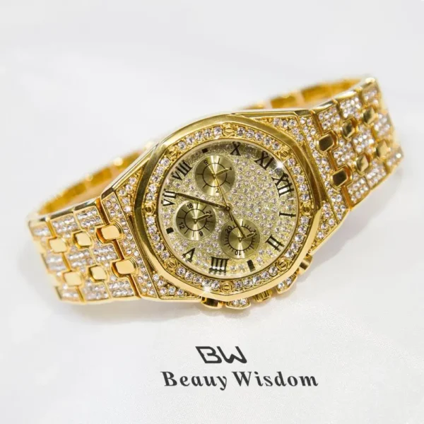 Women Watches Fashion Luxury Brand Ladies Watch Waterproof Women Watch Gold Quartz Wristwatch Diamond Gypsophila Male Wristwatch - Image 4