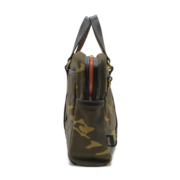 American Retro Oil Wax Water Repellent Canvas Camouflage Portable Briefcase Shoulder Messenger Bag - Image 6