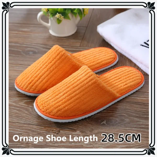 5 Pairs Winter Slippers Men Women  Hotel Disposable Slides Home Travel Sandals Hospitality Footwear One Size on Sale - Image 13