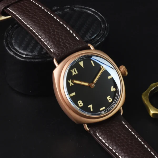 44mm Simple Fashion Bronze Quartz Watch Luminous Sapphire Glass Mirror Waterproof Diver Sports Quartz Watches for Men Hot Gifts - Image 19