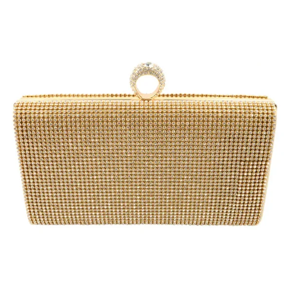 Double-sided Diamond Women's Black Mini Cute Clutch Gold Small Square Purses Wedding Party Nightclub Handbags For Women 2021 - Image 7