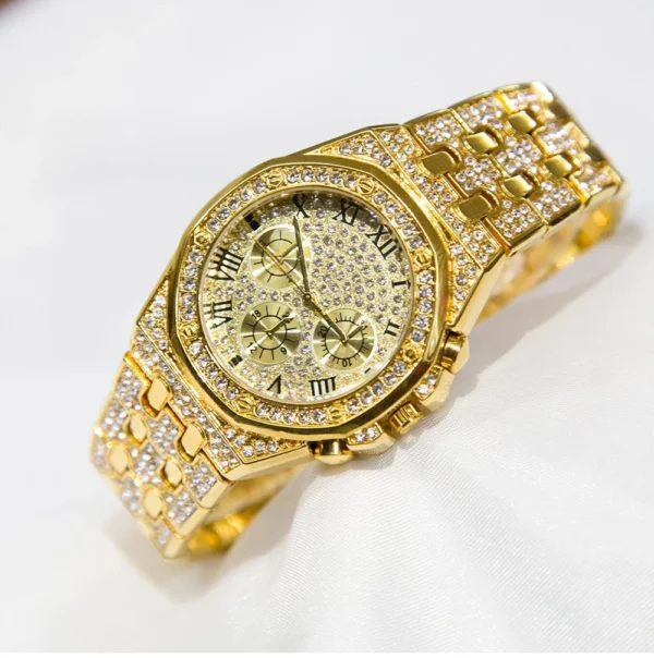 Women Watches Fashion Luxury Brand Ladies Watch Waterproof Women Watch Gold Quartz Wristwatch Diamond Gypsophila Male Wristwatch - Image 3