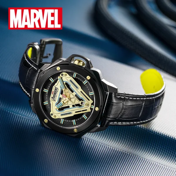 Disney Official Marvel Iron Men Stainless Steel Quartz Casual Wristwatches Energy Reactor Coated Glass 50M Waterproof New Clcok - Image 6