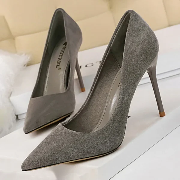 BIGTREE Shoes 2024 New Women Pumps Suede High Heels Shoes Fashion Office Shoes Stiletto Party Shoes Female Comfort Women Heels - Image 7