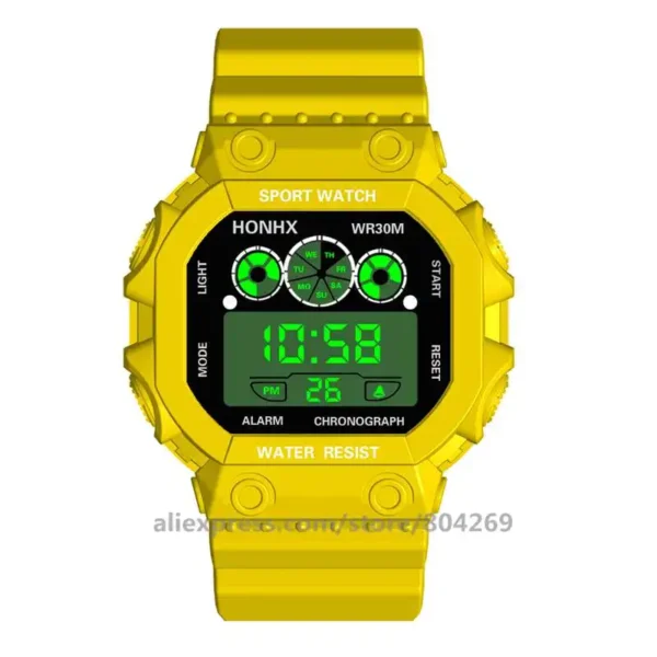 100pcs/Lot Wholesale Men Fashion LED Sports Watch Foreign Trade Wristwatch Thin Digital Silicone Clock Watches - Image 11