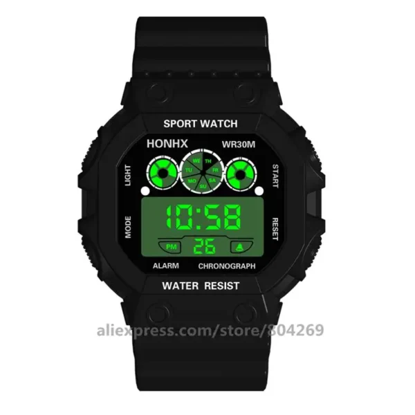 100pcs/Lot Wholesale Men Fashion LED Sports Watch Foreign Trade Wristwatch Thin Digital Silicone Clock Watches - Image 17