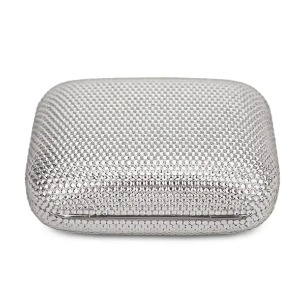 bing women bag square Diamonds Evening Bags Day Clutch silvery bright Crystal Bags coin straw Clutches Chain Shoulder Bag Purse - Image 3