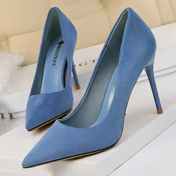 BIGTREE Shoes 2024 New Women Pumps Suede High Heels Shoes Fashion Office Shoes Stiletto Party Shoes Female Comfort Women Heels