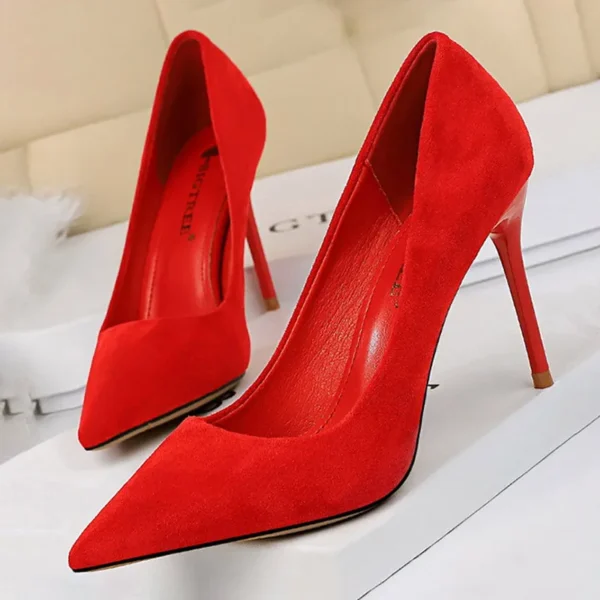 BIGTREE Shoes 2024 New Women Pumps Suede High Heels Shoes Fashion Office Shoes Stiletto Party Shoes Female Comfort Women Heels - Image 3