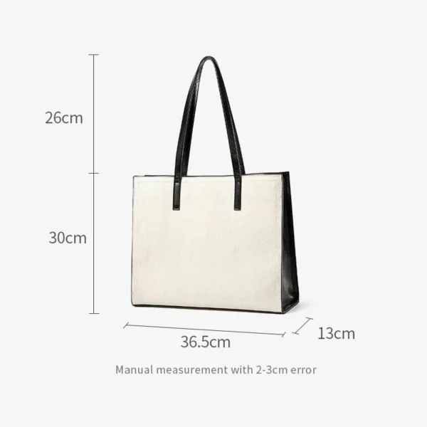 2021 Winter New Women's Bag Female Large Capacity Simplism Tote Shopper Shoulder Bags Split Leather Fashion Handbag - Image 5