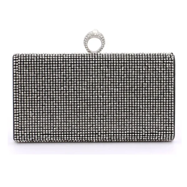 Double-sided Diamond Women's Black Mini Cute Clutch Gold Small Square Purses Wedding Party Nightclub Handbags For Women 2021 - Image 9