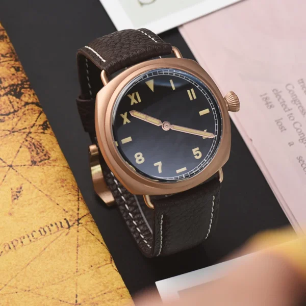 44mm Simple Fashion Bronze Quartz Watch Luminous Sapphire Glass Mirror Waterproof Diver Sports Quartz Watches for Men Hot Gifts - Image 25