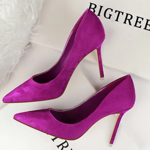 BIGTREE Shoes 2024 New Women Pumps Suede High Heels Shoes Fashion Office Shoes Stiletto Party Shoes Female Comfort Women Heels - Image 12