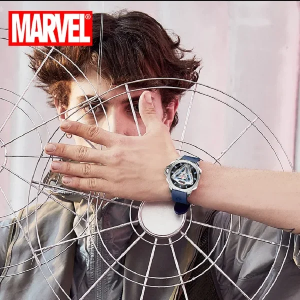 Disney Official Marvel Iron Men Stainless Steel Quartz Casual Wristwatches Energy Reactor Coated Glass 50M Waterproof New Clcok - Image 5