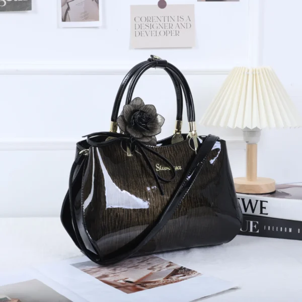 2023 New Genuine Leather Women's handbags lady shoulder messenger Bag mom Classic fashion top handle Flower Bags - Image 2