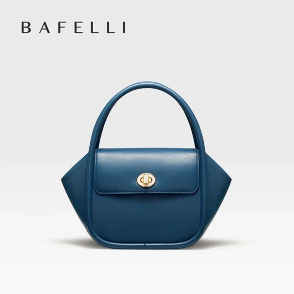 BAFELLI NEW 2023 WOMEN'S HANDBAG WINTER WOOL FASHION BENTO EVENING LEATHER ORIGINAL STYLE LUXURY BRAND PURSE SHOULDER CASUAL