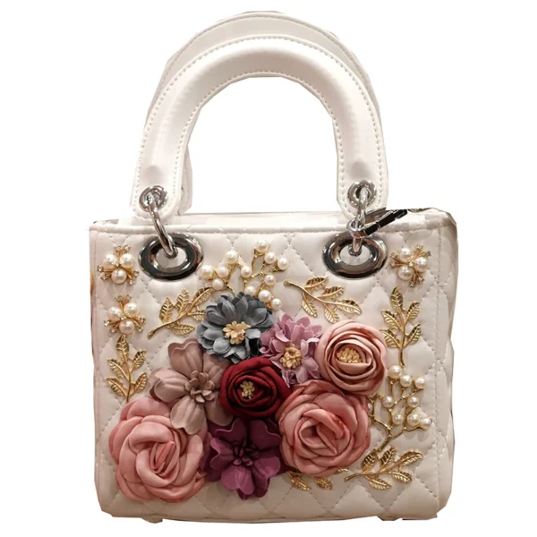 2022 Spring New Fashion Women's Bag Minority Flower Pearl Portable One Shoulder Messenger Bag Princess Bag Classic Versatile - Image 5