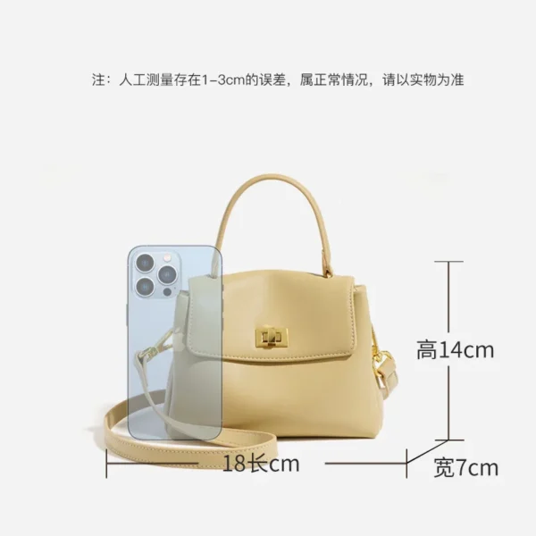 Cowhide Gold Button Handbag New Fashion Versatile One Shoulder Crossbody Bag Women's Bag purses and handbags  handbags - Image 3