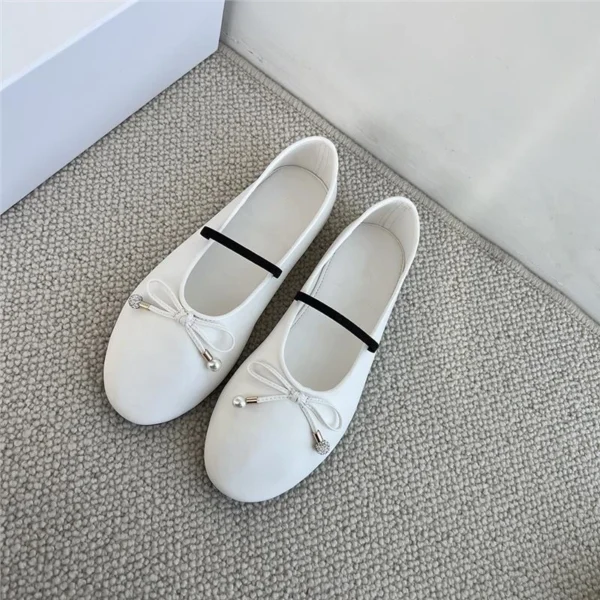 Women's Shoes Fashion R0W Brand Ballet and Summer Shoes Ballet Flats Casual Simplicity Solid Color Soft Comfortable Sneakers - Image 2