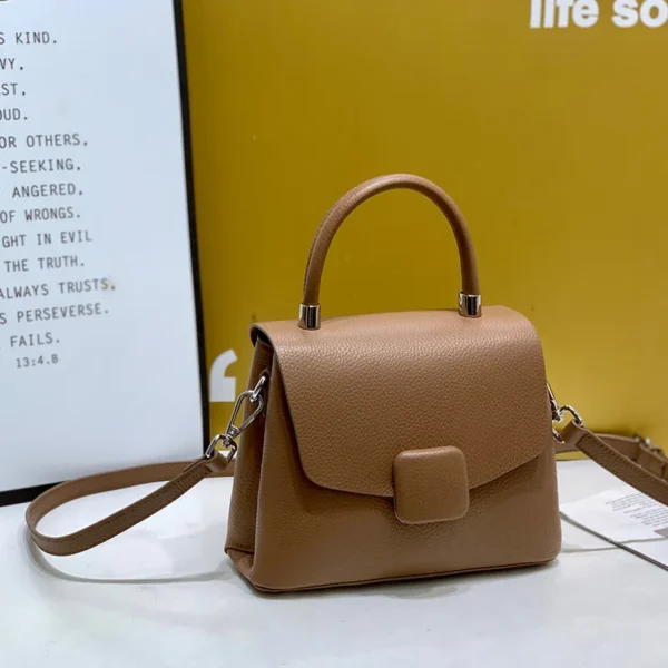 Fashion Female Genuine Leather Messenger Bags Solid Color Lady Commute Handbag Casual Women Square Single Shoulder Bag New 2023 - Image 8