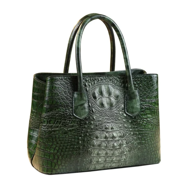 Crocodile Pattern Women Bag Genuine Leather New Commuter Mother Bag Genuine Leather Bag Shoulder Messenger Bag Handbag - Image 5