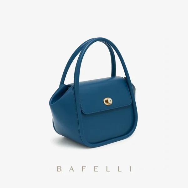 BAFELLI NEW 2023 WOMEN'S HANDBAG WINTER WOOL FASHION BENTO EVENING LEATHER ORIGINAL STYLE LUXURY BRAND PURSE SHOULDER CASUAL - Image 3