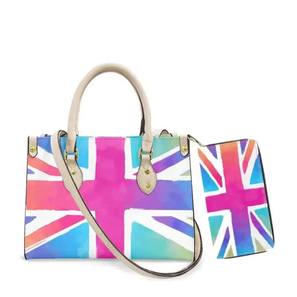 British Flag Shouldr Bags for Women Casual Messenger Bag Female PU Leather Bags Party Handbag with Wallet Set - Image 12