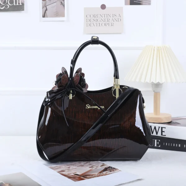 2023 New Genuine Leather Women's handbags lady shoulder messenger Bag mom Classic fashion top handle Flower Bags - Image 8