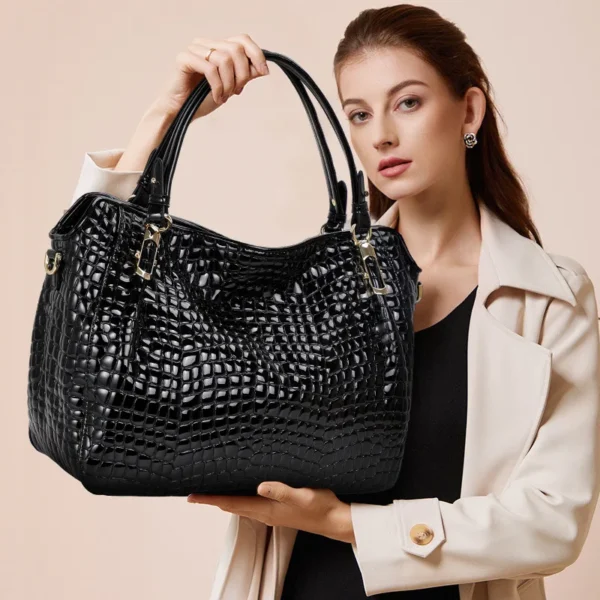 Crocodile Pattern Leather Women's Handbags Lady Fashion Commuter Large Capacity Tote Bag Shoulder Messenger Bags Luxury 2023 New - Image 7