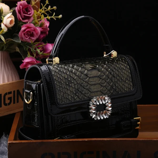 Counter genuine goods 2024 New Fashion Women's Bag Korean All-match Shoulder Crossbody Small Square Bag Diamond Handbag - Image 5