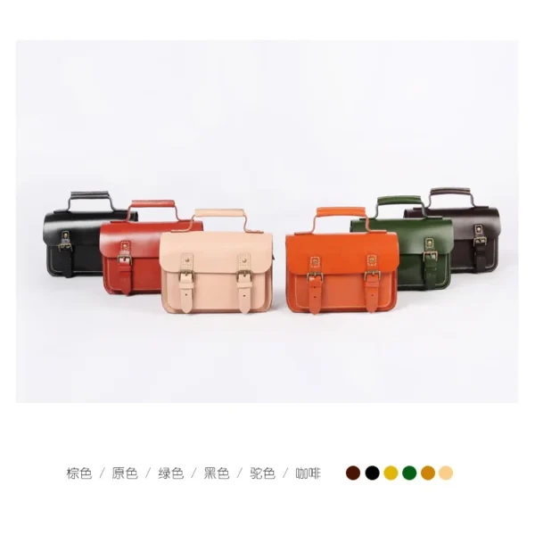 Women's simple fashion all-in-one leather waterproof multi-functional hand bill shoulder oblique span small square bag - Image 9